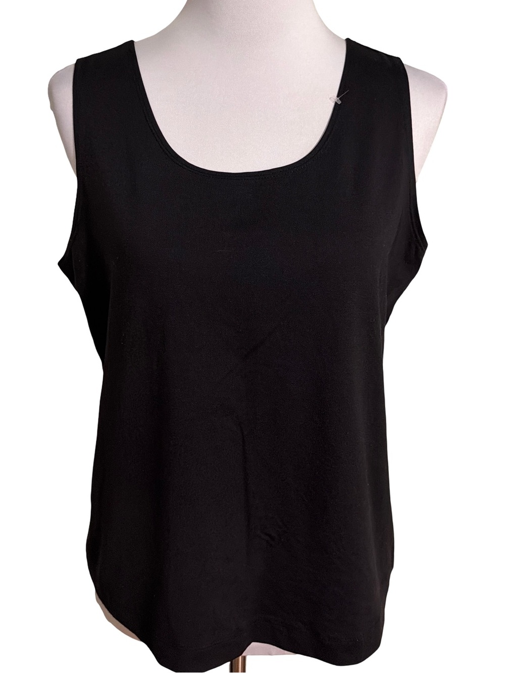 Chico's Black Scoop Neck Tank Top Size 2